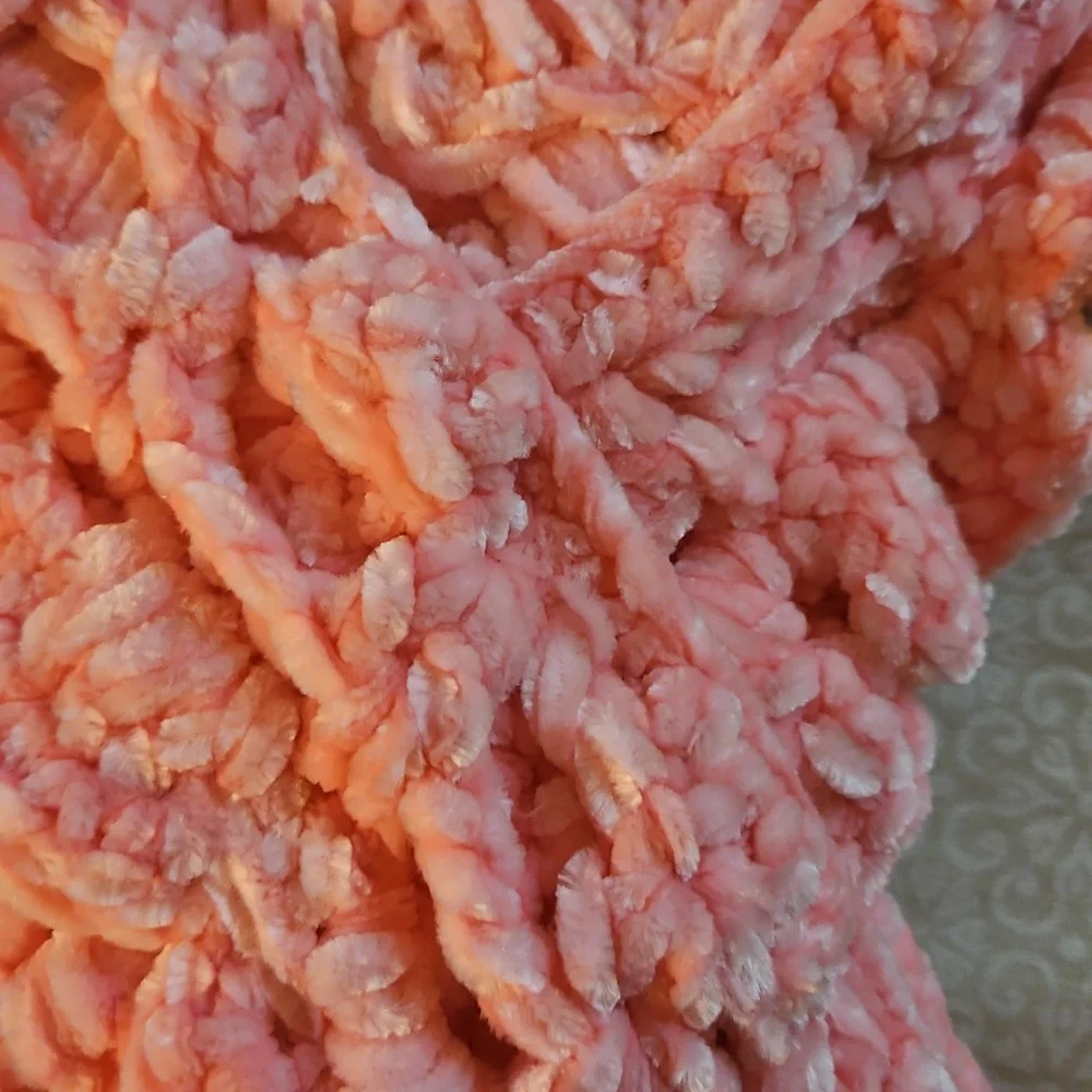 Handmade Crochet Breast Cancer Awareness Ribbon Memorial Tribute Art Door Wreath